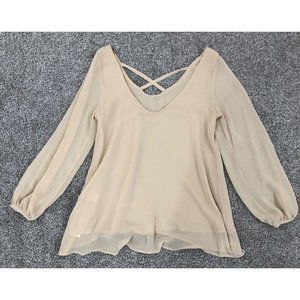 NWT pookie & sebastian Elegant Beige Blouse